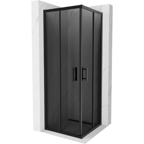 Mexen Rio cabina doccia quadrata 70 x 70 cm, grafite, nero - 860-070-070-70-40 (1/5)