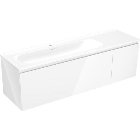 Mexen Orio mobile da bagno 160 cm con lavabo Vela sinistro, 1S, 1D, bianco lucido - 91A13-16047-3-BBFF00-W23L00 (1/5)