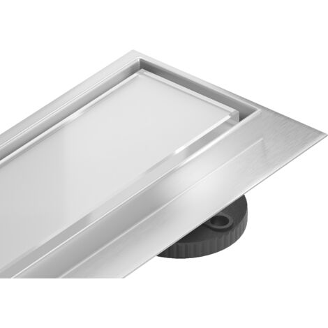 Mexen Flat 360° MGW scarico lineare rotante 80 cm, vetro bianco - 1027080-40