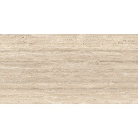 Mexen Neo Travertino Liner Natural campione di gres porcellanato smaltato rettificato G1, piastrella pavimento-rivestimento 120
