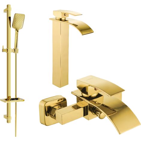 Mexen Aries DQ62 set da bagno, dorato - 744813DQ62-50