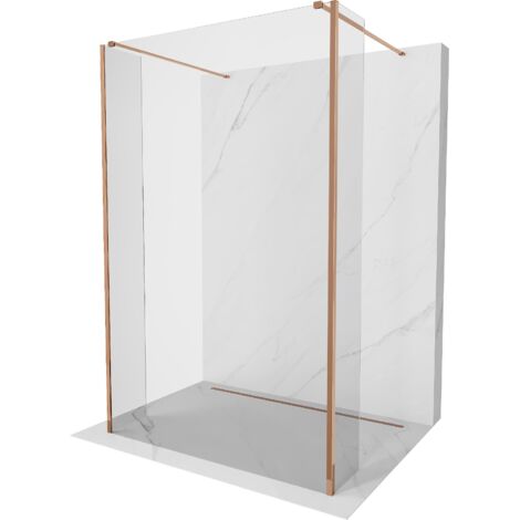 Mexen Kioto parete doccia autoportante 95 x 30 x 30 cm, trasparente, oro rosa - 800-095-030-222-60-00-030 (1/5)