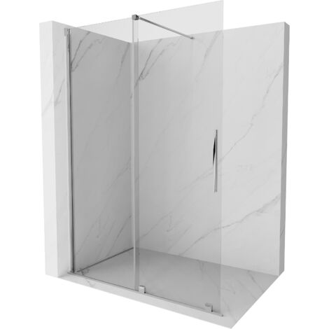 Mexen Velar pannello doccia scorrevole Walk-in 160 x 200 cm, trasparente 8 mm, cromo - 871-160-000-03-01 (1/5)