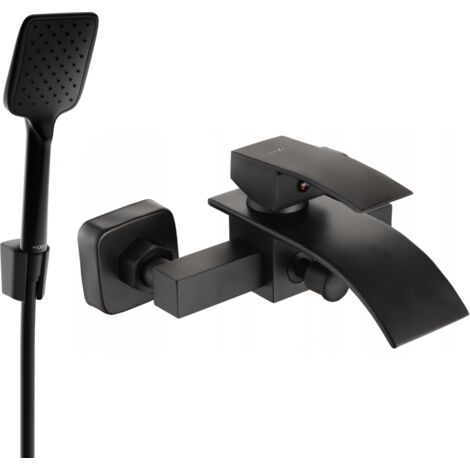 Mexen Aries R62 gruppo vasca con set doccia, nero - 74483R62-70