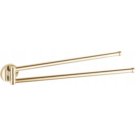 Mexen Remo doppio gancio rotante per asciugamani, oro - 70507255-50