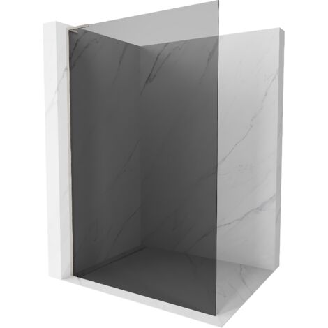 Mexen Kioto L parete doccia Walk-in 70 x 200 cm, grafite, nichel spazzolato - 800-070-103-97-40 (1/5)
