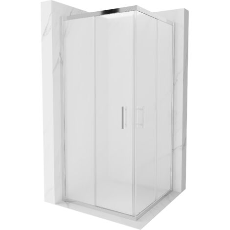 Mexen Rio cabina doccia quadrata 90 x 90 cm, smerigliata, cromo - 860-090-090-01-30