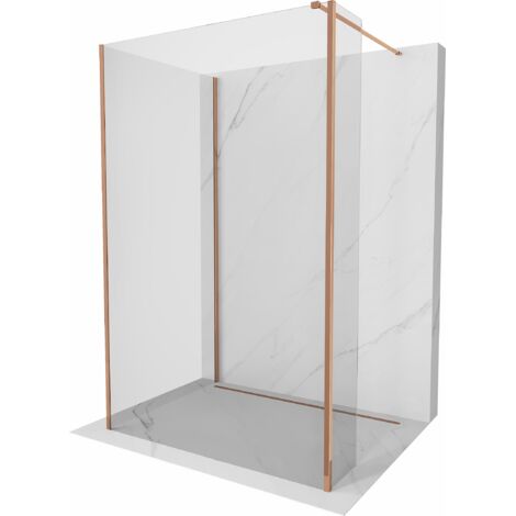 Mexen Kioto parete doccia Walk-in 120 x 80 x 30 cm, trasparente, oro rosa - 800-120-080-221-60-00-030 (1/5)