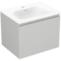 Mexen Orio mobile da bagno 60 cm con lavabo Vela, 1 cassetto, grigio opaco/bianco opaco - 91A10-06047-1-BF62-W23M01