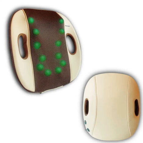 Zenet ZET-728 Shiatsu Massagekissen mit Wärmefunktion – Nackenmassagekissen für Rücken, Nacken & Schultern, elektrisches 3D Massagegerät mit 12 Massageknoten
