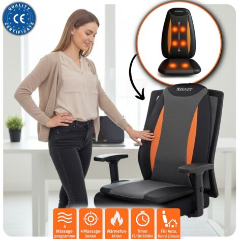 ZENET ZET-824 Shiatsu Massagesitzauflage mit Wärme – Entspannung für Rücken und Schultern