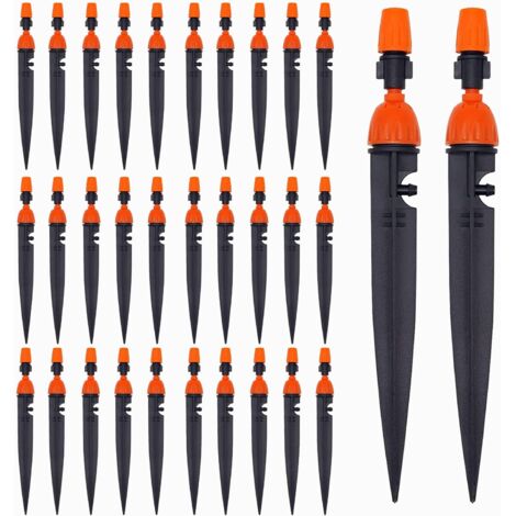Lot de 40 systèmes d'arrosage Goutte à Goutte et Jet d'eau Double Fonction - Kit d'irrigation Goutte à Goutte - Connecteur pour Tuyau de 4 mm/7 mm (1/5)