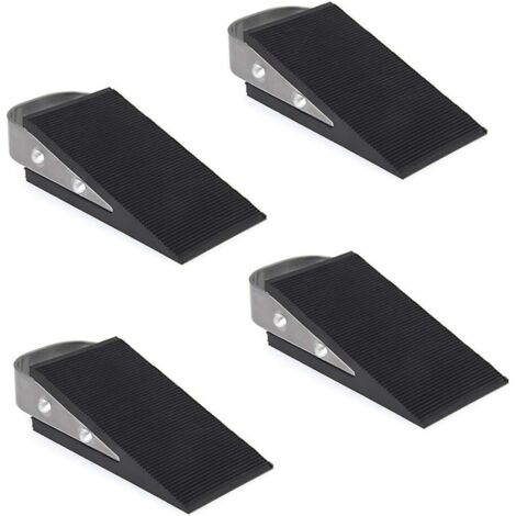 Cale Porte, Pack 4 Cale de Porte Caoutchouc Mise A Niveau Arret de Porte, pour Les Carrelages, Les Tapis (1/5)
