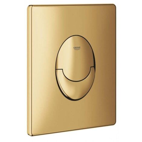 Applicable à GRHE Start - plaque de recouvrement (économie d'eau, fonctionnement à 2 volumes et démarrage et arrêt, surface durable)/38505GN0 or brossé (1/2)