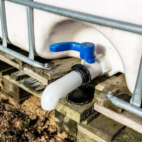 2 Becs De Vidange Avec écrou Pour Cuve IBC - Filetage S60x6, Angle 135°, Plastique Résistant - Universel