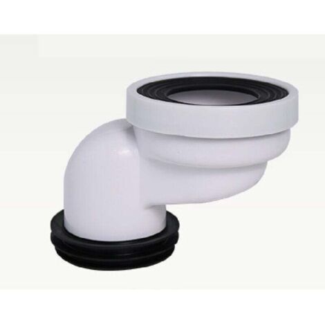Buse de raccordement pour tuyau de toilette - Buse de vidange droite excentrique (10 cm) (1/2)