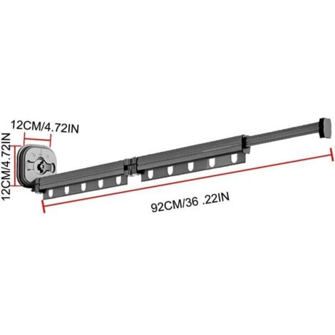 Séchoir à Linge Mural Extensible - Séchoir à Linge Mural Avec 5 Fils De 3 75 M Etendoir A Linge Retractable Systeme Enroulement Pratique 98292806