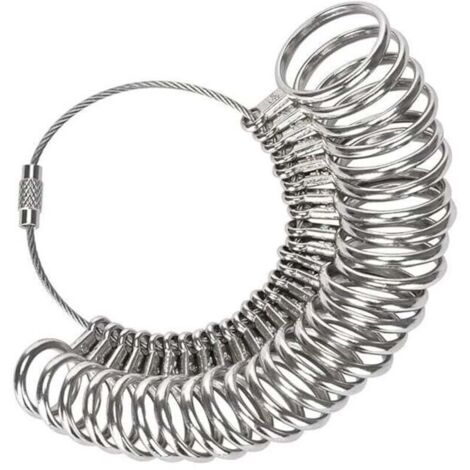 Jauge De Tour De Doigt En Acier Inoxydable - Taille Européenne 41 à 76, Pour Mesurer La Taille De Bague - 2