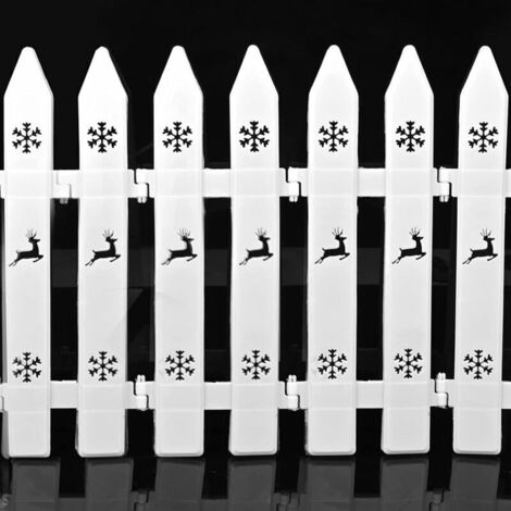 Clôture Décorative Pour Sapin De Noël - Lot De 12 Pièces Blanches - Flexible, Pour Jardin Féerique Ou Décoration