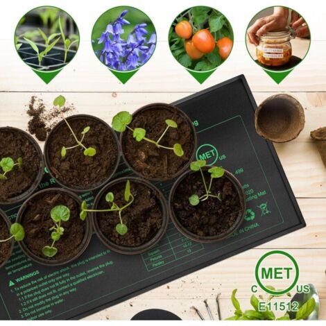 Tapis Chauffant Pour Plantes Avec 3 Températures - Pour Semis, Germination, Jardinage Intérieur/extérieur