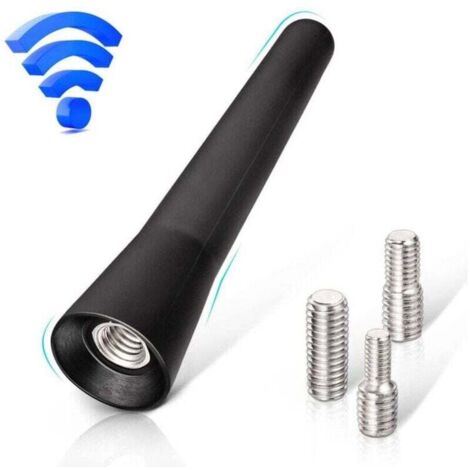 Ahlsen Antenne Voiture FM Dab Antenne Radio Voiture 6,5cm Mini Antenne Voiture Courte avec Fonction de Réception FM/AM/Dab Puissante, (1/4)