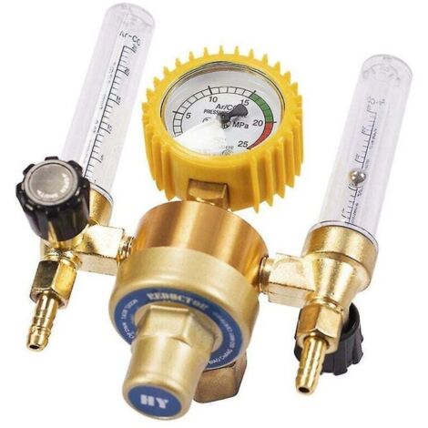 Argon Co2 réducteur de pression Mig Tig débitmètre vanne de contrôle régulateur de gaz de soudage Double Tube Bubbl