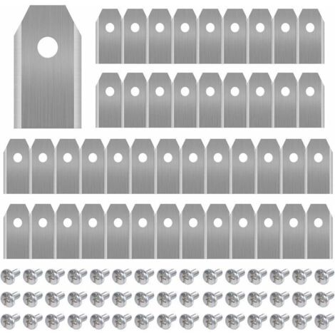 45 lames en titane pour toutes les tondeuses robotisées Husqvarn/Automower/Yardforce/Gardena (3g-0,75 mm) avec 45 vis, lames de rechange pour les modèles 105, 310, 315, 320, 420, 430x, r40i