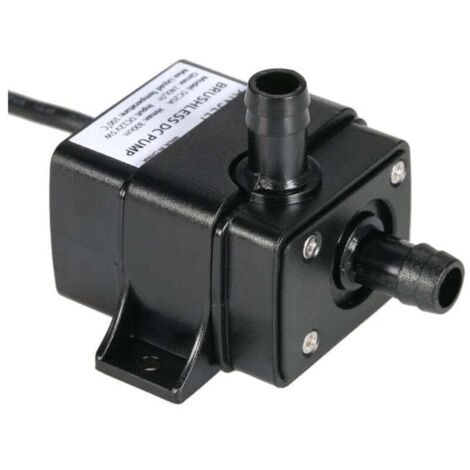 Anself Mini pompe à eau et huile sans balais DC12V ultra silencieuse et étanche pour fontaine et aquarium 240 L/H 5 W Hauteur de levage 3 m 0 100 ℃ (1/4)