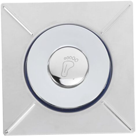 Couvercle de drain désodorisant de drain de plancher Bouchon de vidange Drague de tuyau de vidange de machine à laver Panier de vidange d'égout Filtre Acier inoxydable , noyau en cuivre , argent (1/4)
