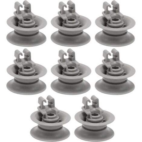 Roue supérieure de lave-vaisselle 8 pièces 611475 , pièces de rechange pour roue de panier à vaisselle Bosch bsh-00611475 1559847 AH3477735 AH8727387 Gris (roue supérieure) (1/4)