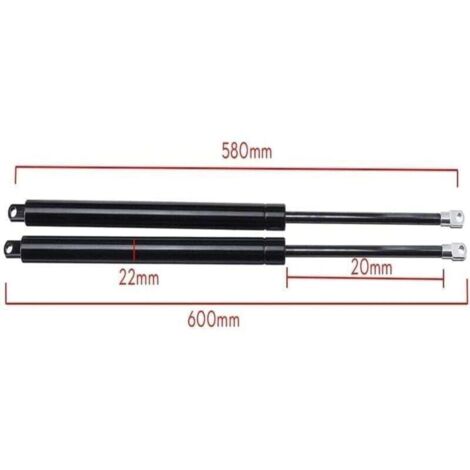 Vérins À gaz 2X Shock Car Lift Strut Support Bar Ressort À Gaz Lift Up Support Pneumatique Pour Lit Stockage Tige Hydraulique Amortisseur Universel 58cm 580mm 750N Ressorts à Gaz Hayon (1/4)