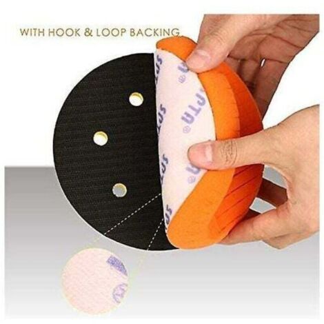 Brosse Éponge De Polissage Pour Pneus De Voiture / Applicateur De Cirage Haute Densité / Manche Ergonomique Courbé / Matériau Éponge Durable / Couvercle Protecteur / 1 Pack / 4.72x3.35 Po