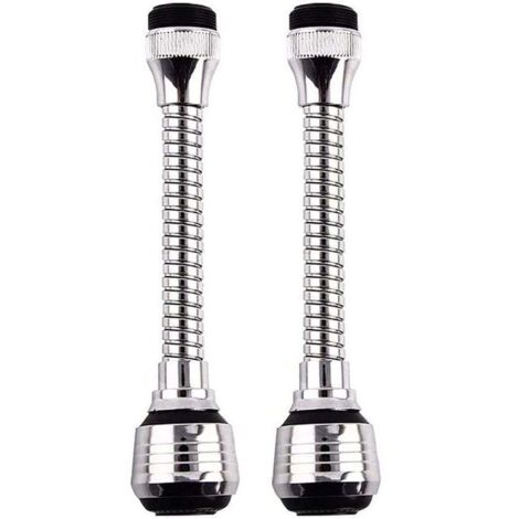 2 Pièces Rallonge Robinet,Filtre D'extension Pivotant,Extension de Douche de Robinet,360°Réglable Bec Diffuseur Filtre, Deux Modes Réglable,pour éviers de Cuisine, Salle de Bain (1/4)