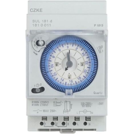 Contrôleur de temps SUL181D minuterie interrupteur horaire intervalle de 15 minutes contrôle toute la journée -12VAC/DCun ouvert un fermé12-380V250VAC16A (1/4)