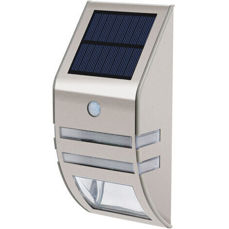 Lampes solaires d'extérieur étanches à détection de mouvement - Acier inoxydable - Appliques murales d'extérieur - Idéales pour les jardins, les terrasses, les allées et plus encore. (1/5)