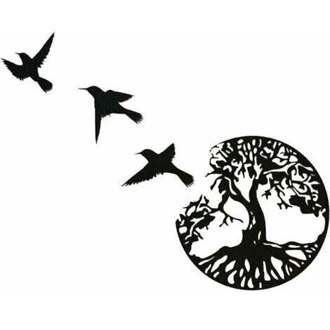 Art Mural en Métal, Art de l'arbre de Vie, Signe de ​Famille Arbre en Métal, Décoration Murale, Décor D'intérieur (1/5)
