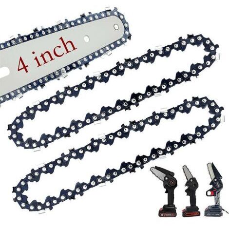 Lot de 2 mini chaînes de tronçonneuse 4 pouces chaînes de rechange (1/5)