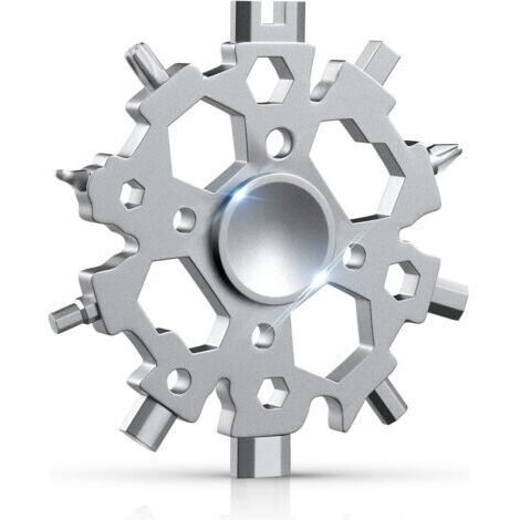 Cadeau Homme, Outil Multifonction Flocon de Neige avec Fonction Fidget Spinner,Équipement de Survie de Poche (1/5)