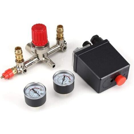 Vtizikl Pressostat - Manomètre Régulateur Manomètres Compresseur d'air Valve Switch Switch Control pressostat Accessoires compresseur