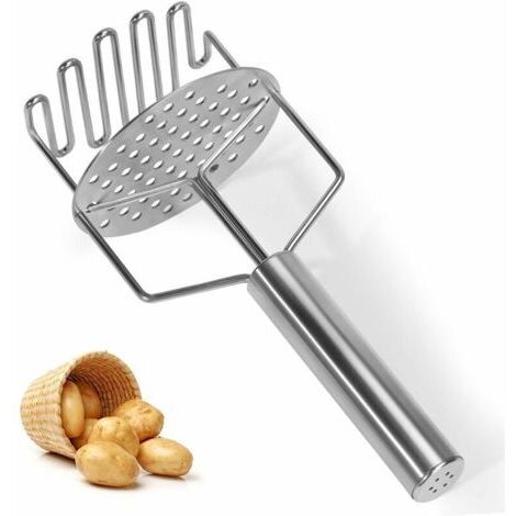 Presse Purée Manuel, Presse Puree en Acier Inoxydable, Presse-purée pour la Cuisine, Presse à Pommes de Terre Professionnel, Ecrase Pomme de Terre pour Légumes Fruits (1/3)