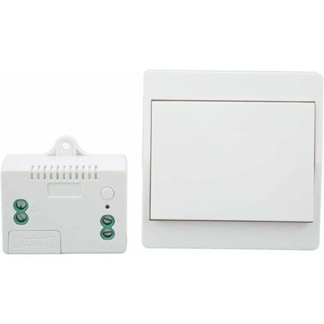 Interrupteur sans fil autoalimenté, sans pile, télécommande sans fil pour les lumières et appareils électriques, étanche et sûr, pouvant être installé directement dans une salle de bain, etc. (1 To 1) (1/4)