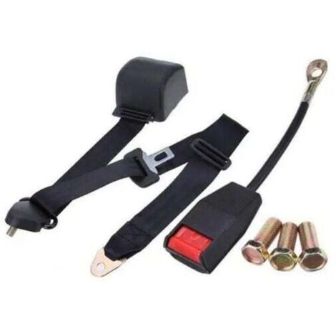 Ceinture de sécurité 3 points pour camion de voiture Ceinture de sécurité rétractable réglable universelle noire Facile à utiliser--