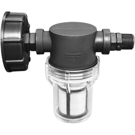 Robinet Raccord Cuve 1000 L, Articulation de Tuyau de Jardin pour Collecteurs d'eau de Pluie avec Fonction de Filtre,S60x6 Adaptateur De Réservoir d'eau IBC (1/2'' Fil extérieur)