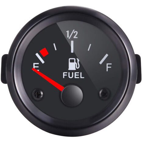 Jauge de Niveau de Carburant Compteur 52mm avec E-1/2-F Pointeur 12V Universel pour Voiture SUV Bateau Yacht Camion RV