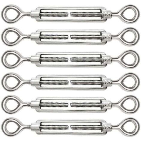 Stück verstellbare M5-Drahtseilspanner, Öse und Öse aus Edelstahl 304 für Kabelspanner, Stahlseilspanner, Hakenzubehör (1/4)