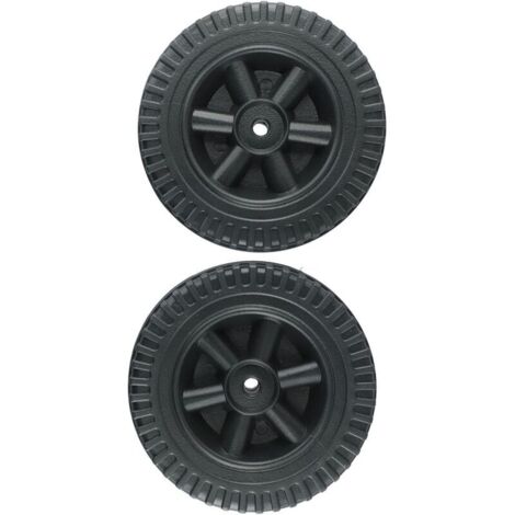 Lot de 2 roues de rechange pour barbecue à gaz et autres marques de 150 cm (noir)