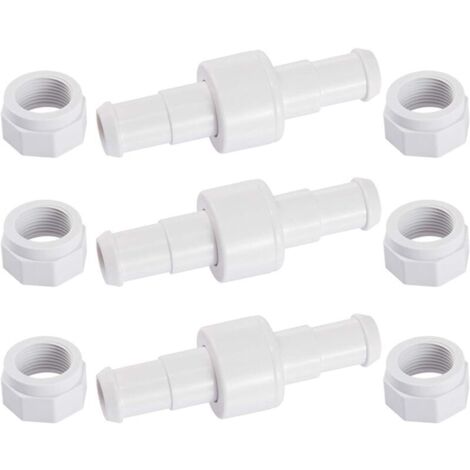 D20 Lot de 3 Raccords Rotatifs pour Tuyau D'arrosage avec 6 Embouts D15 Compatibles avec Zodiac Polaris 180 280 380 Robot Nettoyeur Piscine
