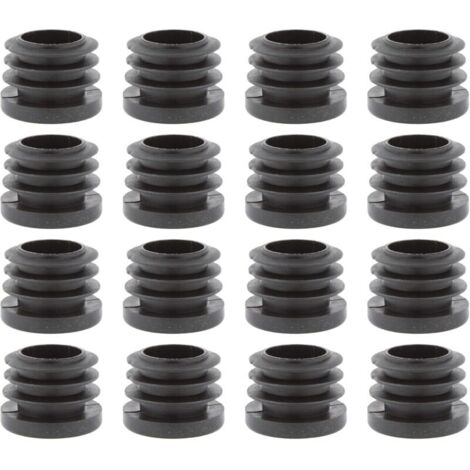Lot de 16 Bouchons à Lamelles Ronds - Capuchons de Protection en Plastique - Bouchons d'Extrémité (Diamètre 16 mm, Rond)