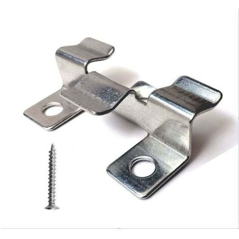 Vtizikl Lot de 100 clips de fixation pour terrasse en composite avec vis en acier inoxydable（hauteur 1 cm）