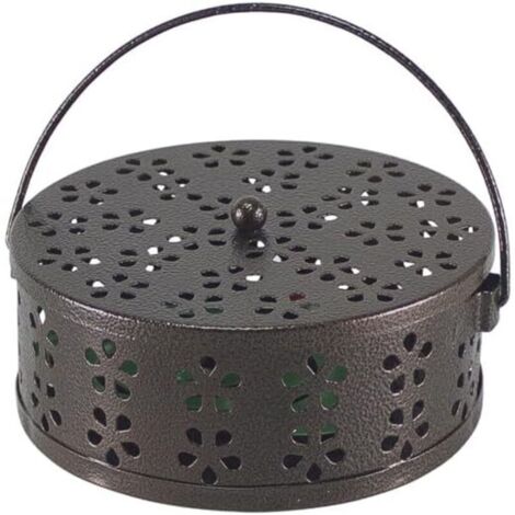 Support de Bobine Anti-moustiques en Acier Inoxydable, Support de Bobine Anti-moustiques intérieur ou extérieur, récipient sûr pour bobines Anti-moustiques en Spirale Ø 13,5 cm (1/4)